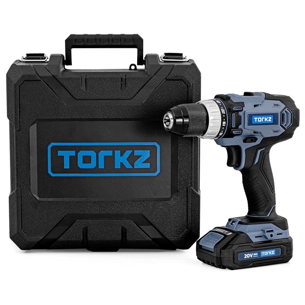 Furadeira Parafusadeira Profissional Torkz à Bateria TRB0018, Com 1 Bateria, 20 Volts