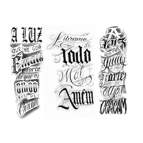 3 Tatuagens Temporaria Tema Frases