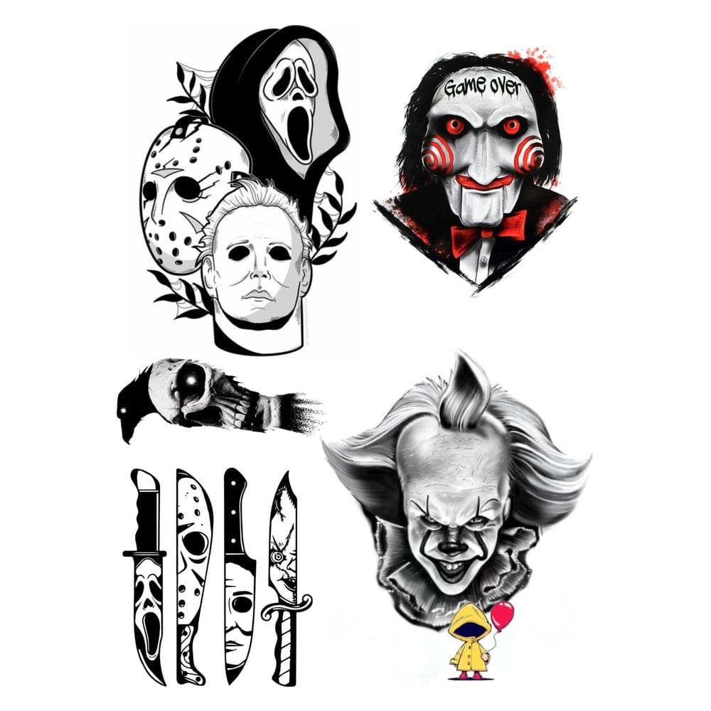 5 Tatuagens Temporaria Tema Terror