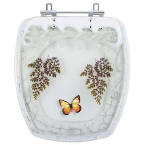 Tampa De Vaso Sanitário Decorado Amarilis Branco Para Bacia Fiori