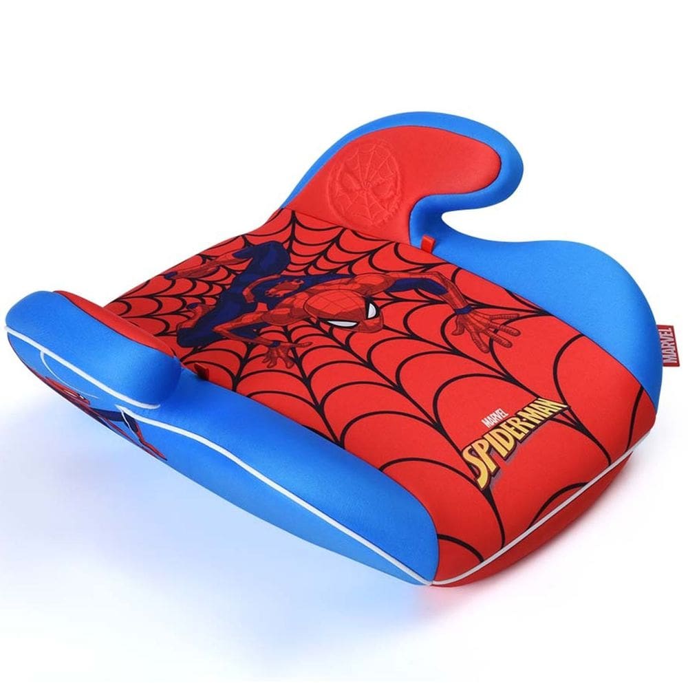 Assento De Elevação Infantil Carro Multikids Baby Disney Homem Aranha Safe Booster Spider Man Auto 15 A 36kg BB499 Apoio de Braço Azul Vermelho