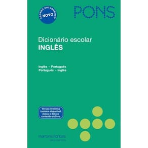 Dicionário Escolar Inglês Pons - Inglês-Português / Português-Inglês