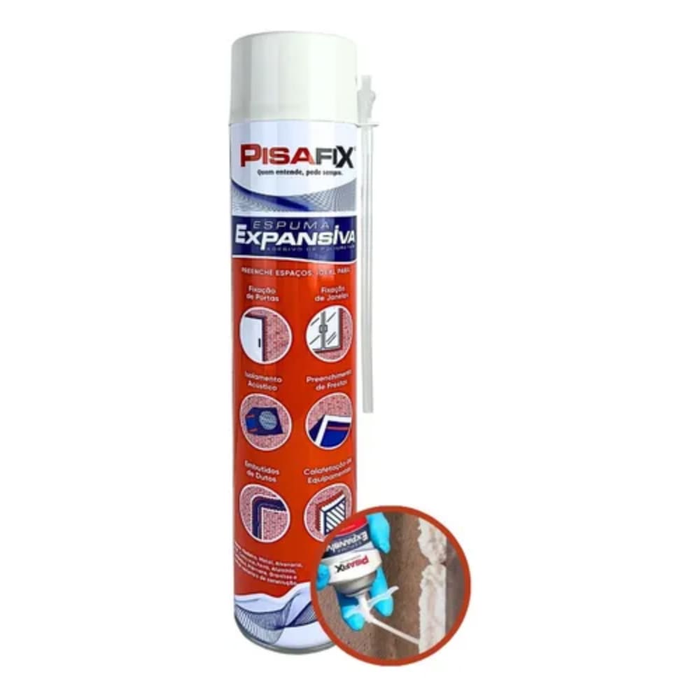Espuma Expansiva Pu Fixa Janela Porta Isolamet Acust PISAFIX