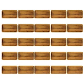 Kit 25 Travessas Tábuas Para Servir Madeira Teca 20x10cm Zan