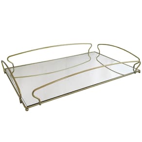 Bandeja Grande para Aparador 55X34cm Espelhada Retangular Duler