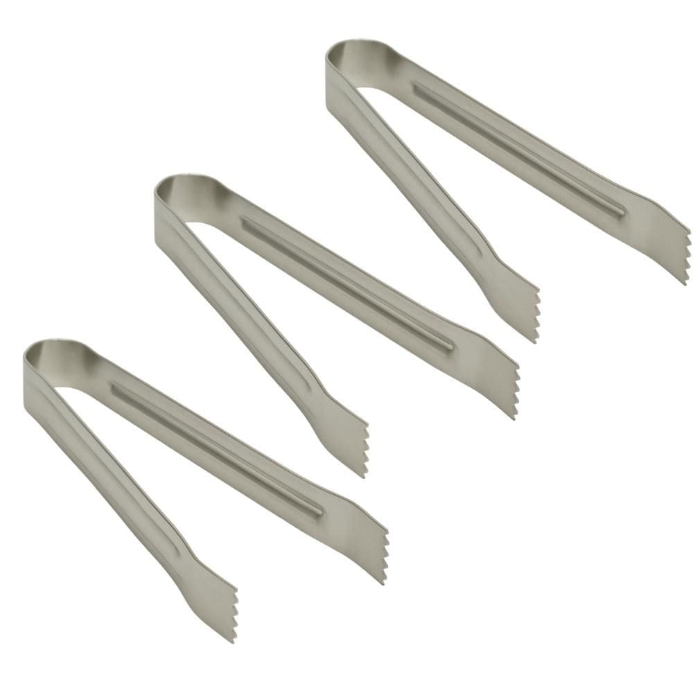 Kit 3 Mini Pegadores de Gelo em Aço Inox Lyor 14cm Bar Drinks Frutas Coquetelaria Frios Petiscos