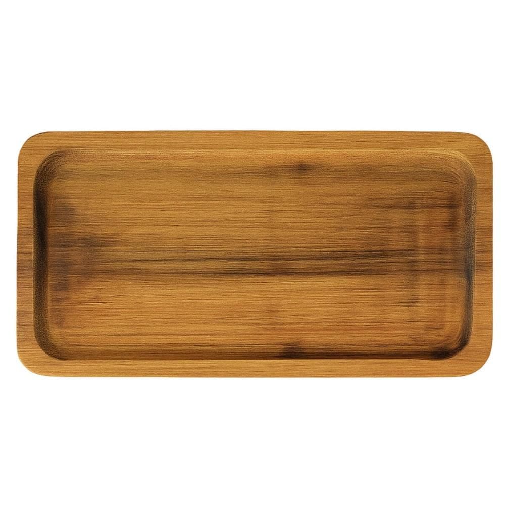 Kit 40 Tábuas Teca Bandeja Restaurante 20x10cm Petisqueira M
