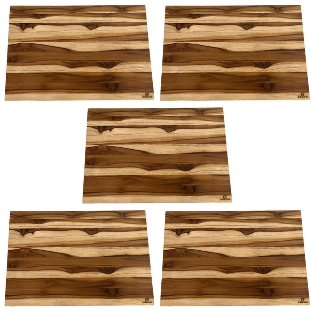 Kit 5 Tábuas Teca 60x40x4cm Abrir Massas Estação Prancha Tra