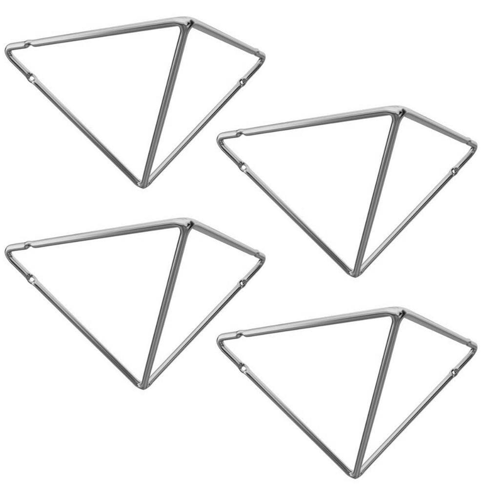 Kit 4 Mãos Francesas Pequenas Triangulares Suportes Aramados Estilo Industrial