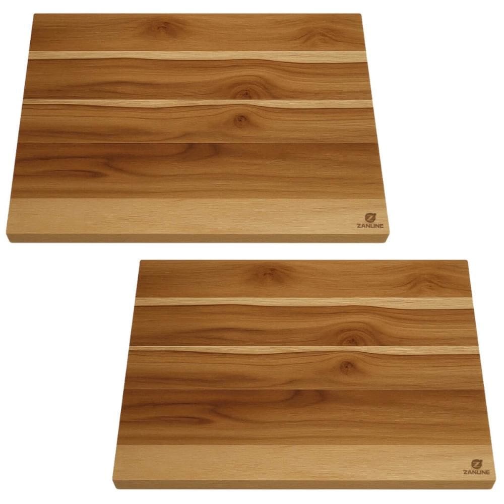 Kit 2 Tábuas Teca 50x40cm Prancha Corte Carne Abrir Massa Fr