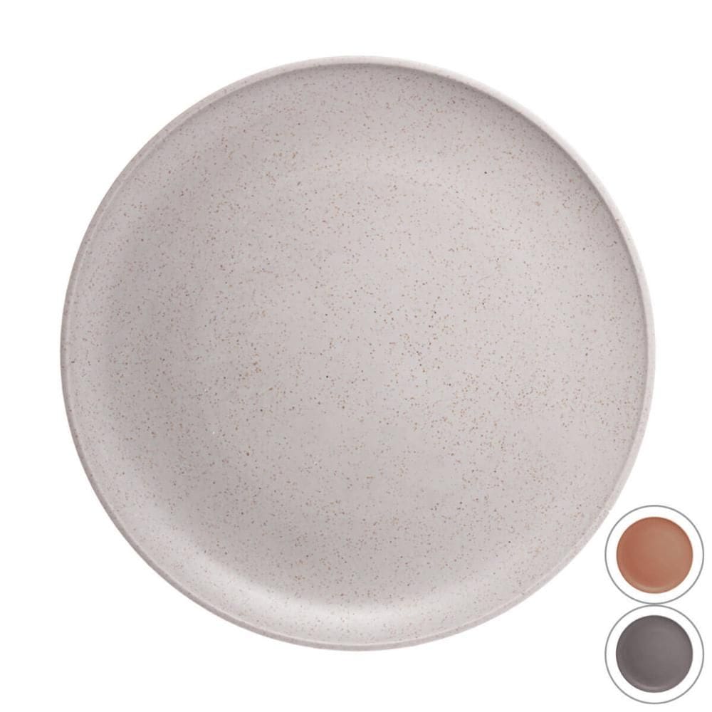 Conjunto 48 Pratos Rasos 27cm Fibra Pinho PP Servir Buffets