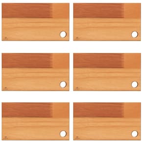 Kit 6 Tábuas de Madeira Eucalipto 27x15cm Petisqueira Bandeja Para Servir Zanline
