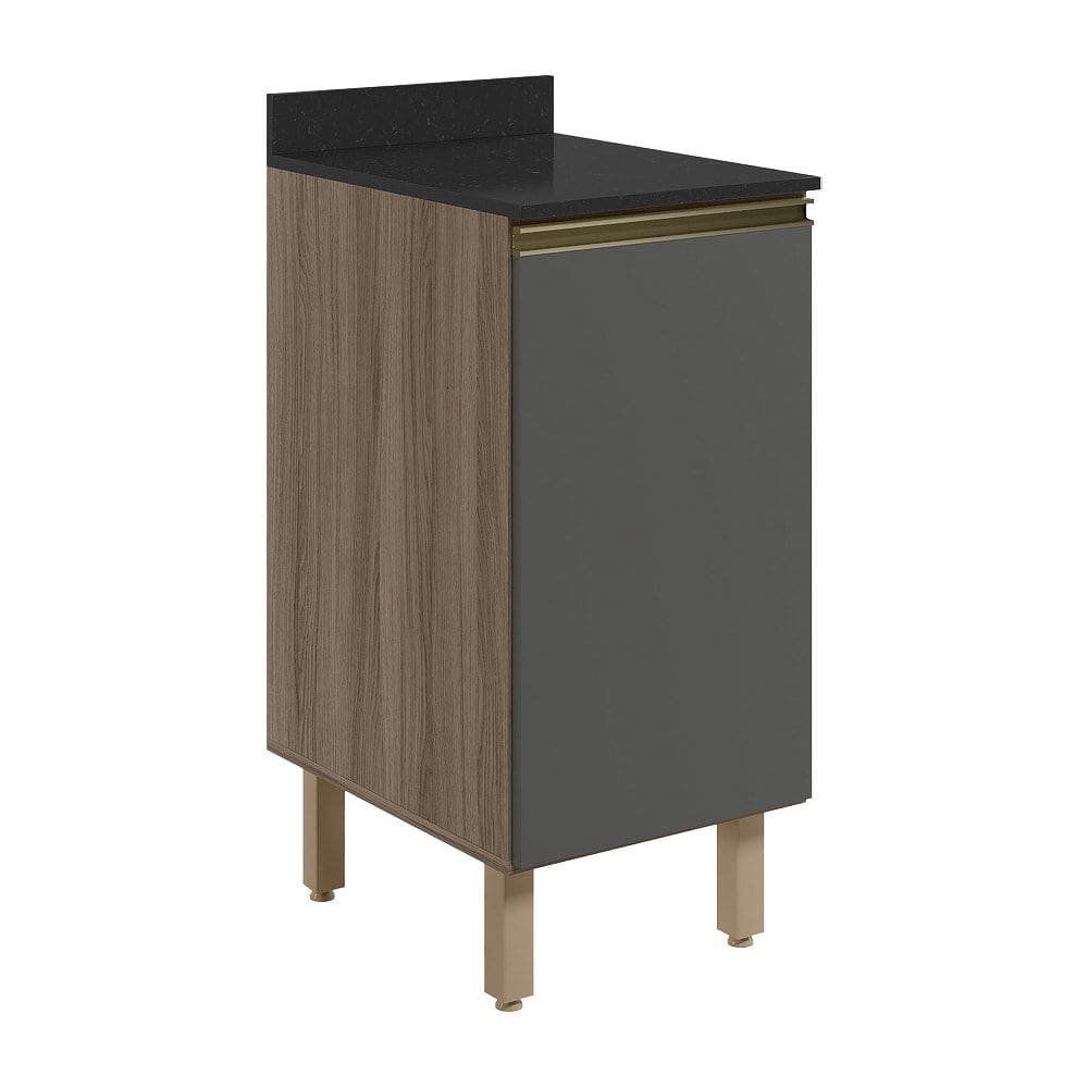 Balcao Com Tampo 1P 40 cm MDF Kali 12218 Carvalho Toq Chumb0 Nicioli