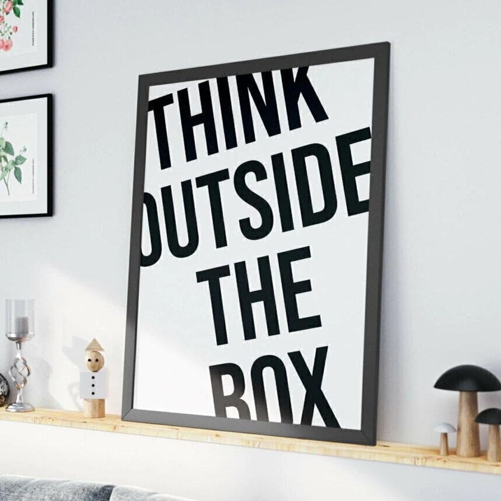 Quadro Think Outside The Box 24X18Cm