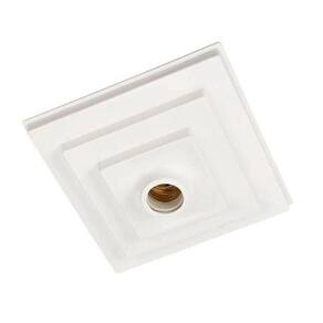 Plafon Decorativo Quadrado Soquete 16,5X16,5Cm Trioplast