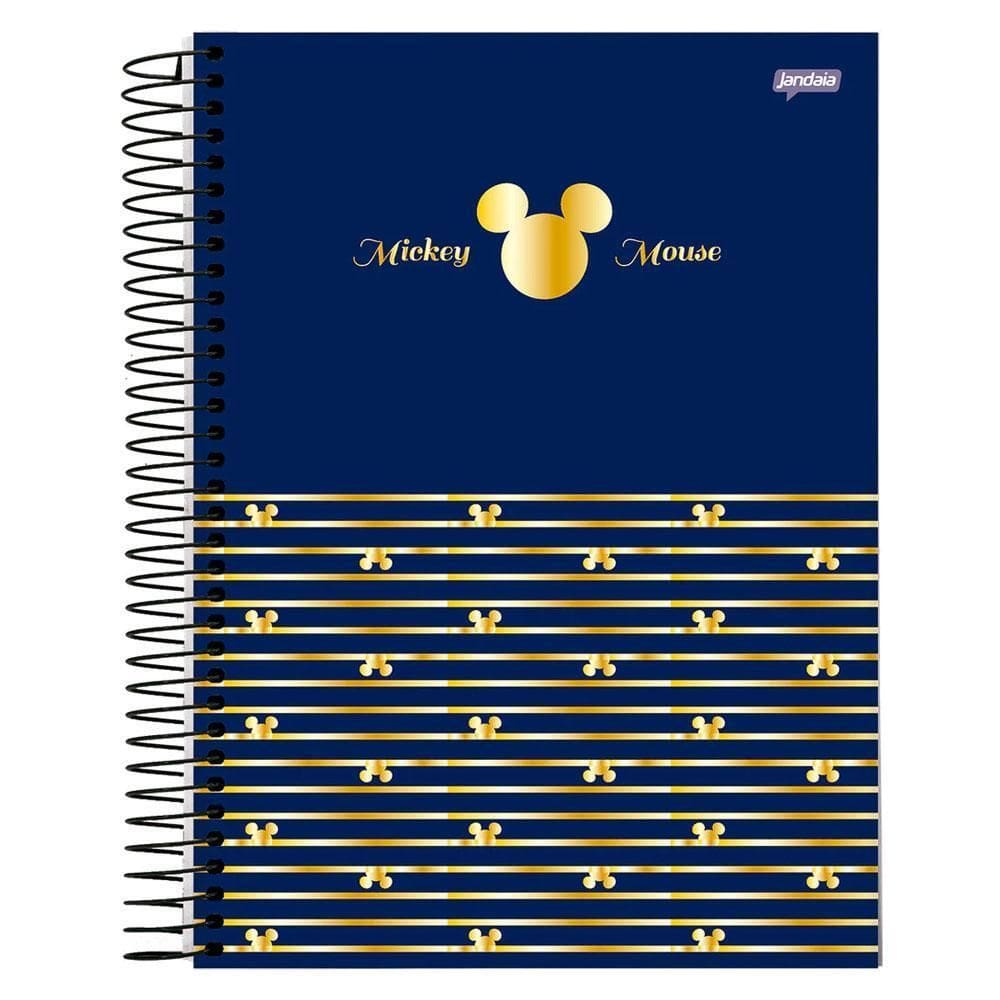 Caderno Univ 10 Matérias 160Fl Mickey Office Azul Jandaia