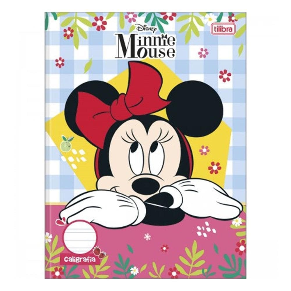 Caderno Caligráfia 40Fls Univ Minnie Mouse Azul Tilibra