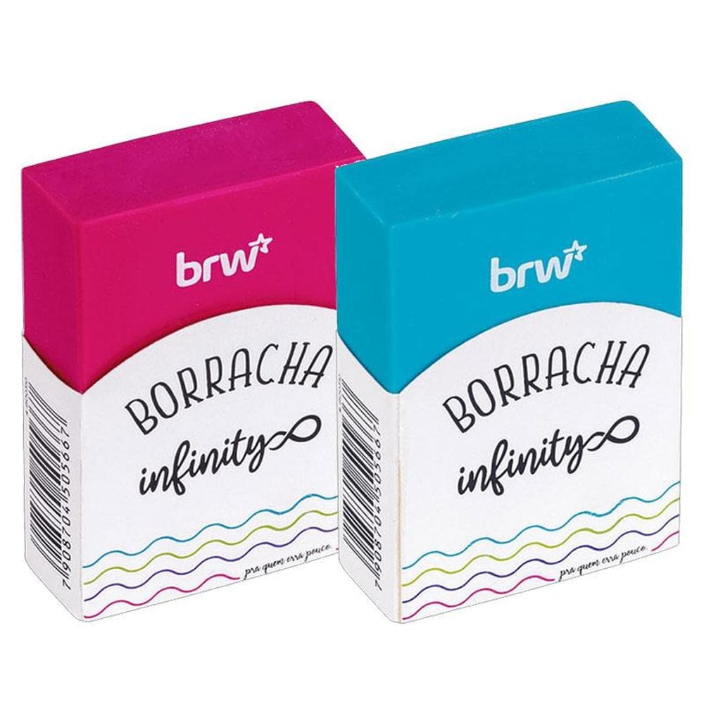 Borracha Escolar Infinity B00310 Rosa e Azul - BRW