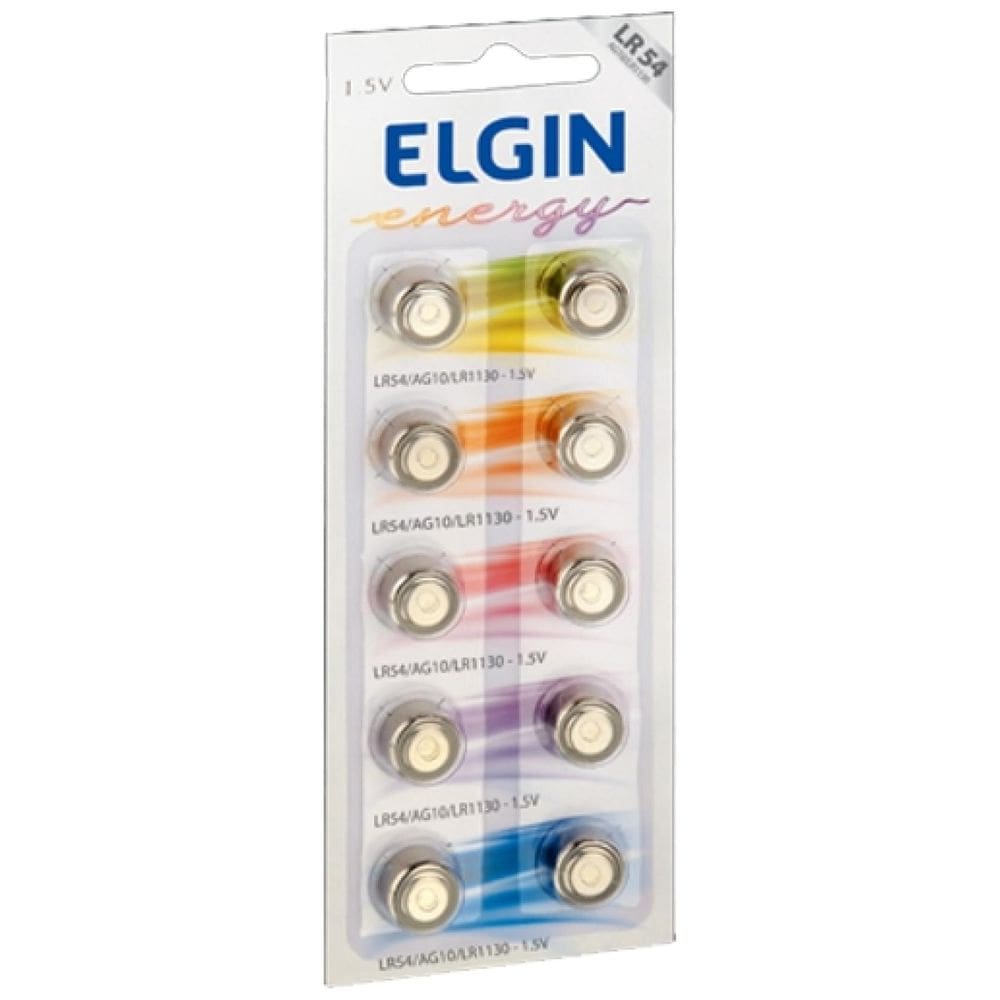 Bateria Elgin Lr54 1.5v com 30 Unidades Ag10 Lr1130