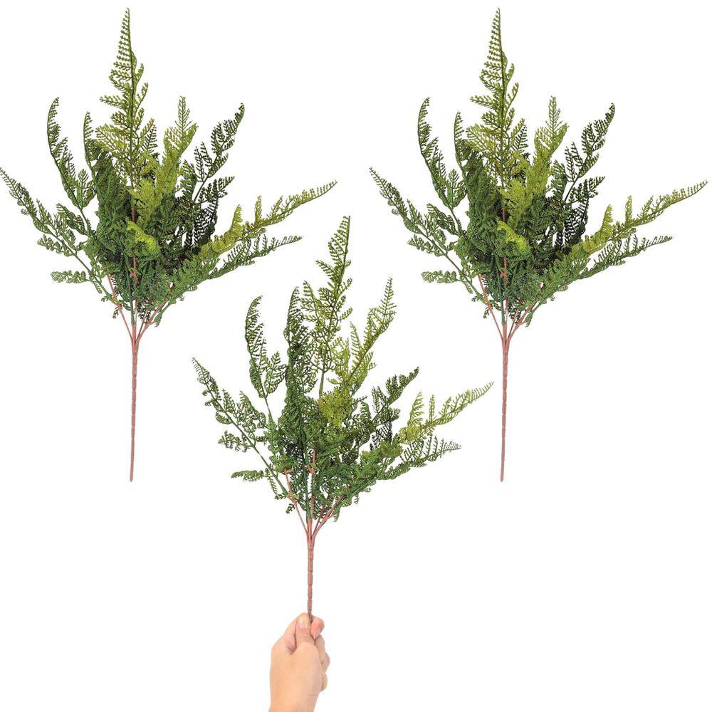 Kit 3 Renda Portuguesa Samambaia Planta Artificial 57Cm