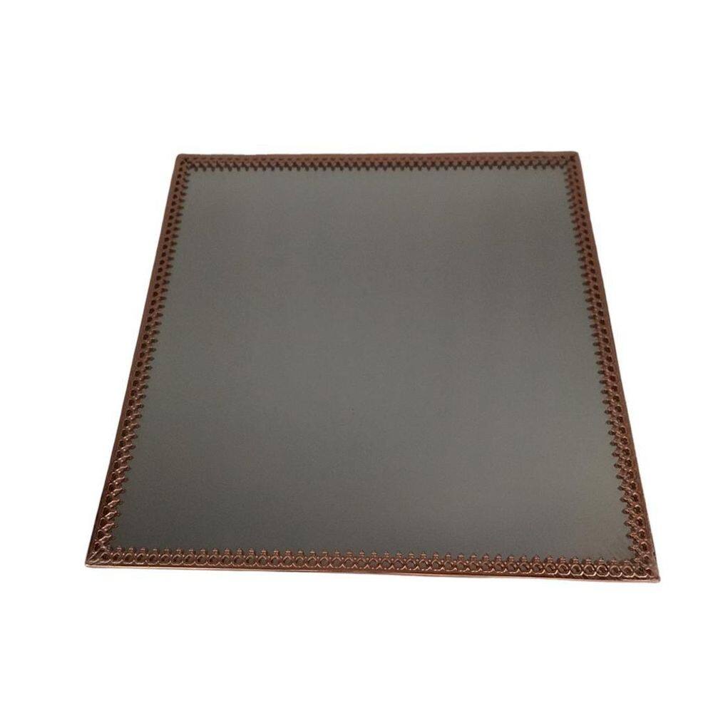 Bandeja Espelhada Retangular Metal Rosé 30X12Cm House36