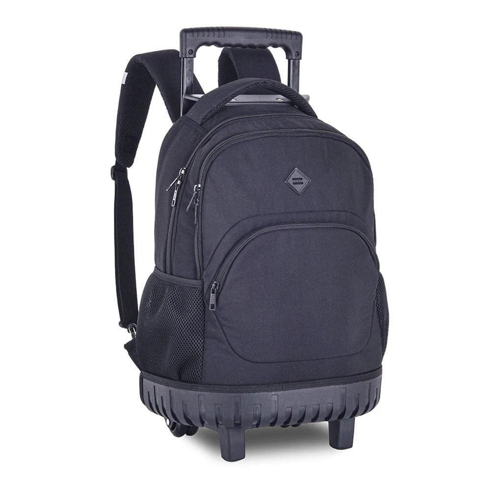 Mochila Rodinha 19 Com Alça Girls Moderno Preto Clio