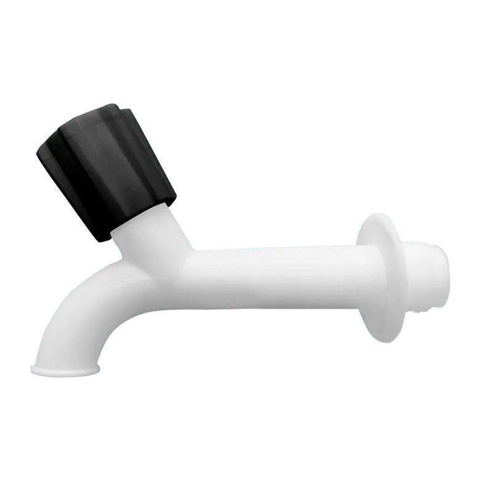 Torneira Plástica De Tanque 3/4 10Cm Volante Preto