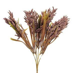 Capim Dos Pampas Com Flor Roxa 34Cm Planta Artificial