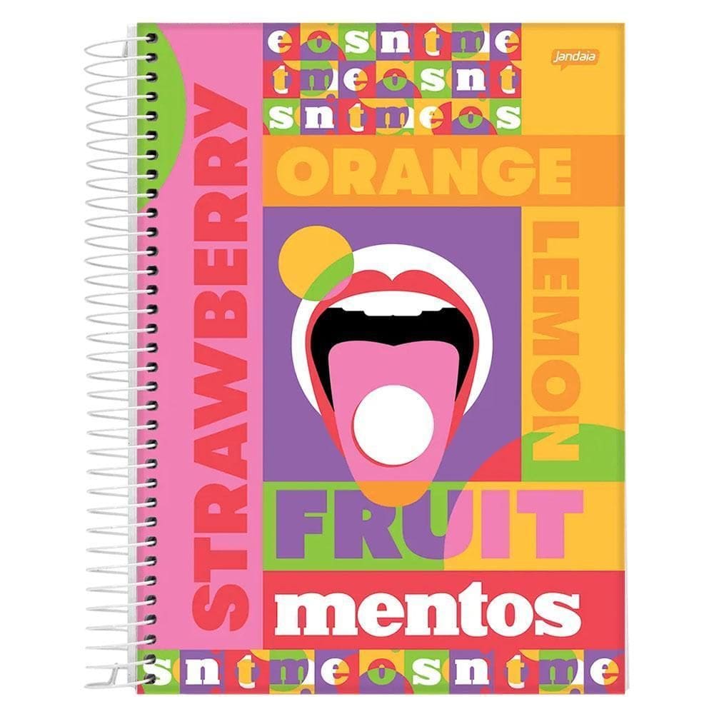 Caderno Univ 15 Matérias 240Fls Mentos Fruit Jandaia