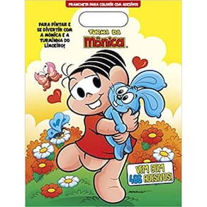 Turma Da Mônica - Prancheta Para Colorir Com Adesivos - Mônica