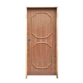 Porta Pm-01 M 1 Lado Padrão Imbuia 72 X 2.10 Batente Misto 14 Fechadura Externa Lado Direito - Rodam