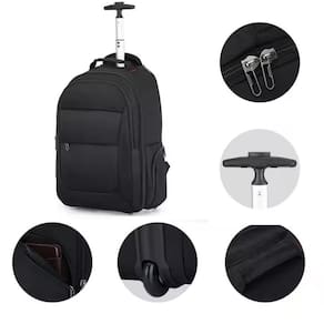 Mochila Executiva Com Rodinhas Alças Costas Notebok Viagem