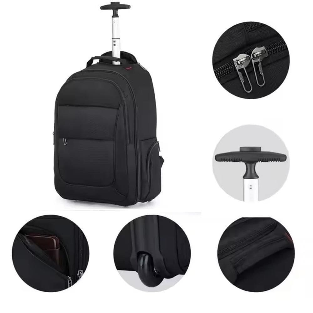 Mochila De Viagem Executiva Rodinhas Costas Para Notebook