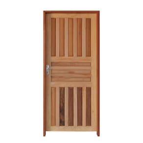 Kit Porta Americana Mista 70 X 2.10 Batente 11 Cm Fechadura Comum Lado Direito - Rodam