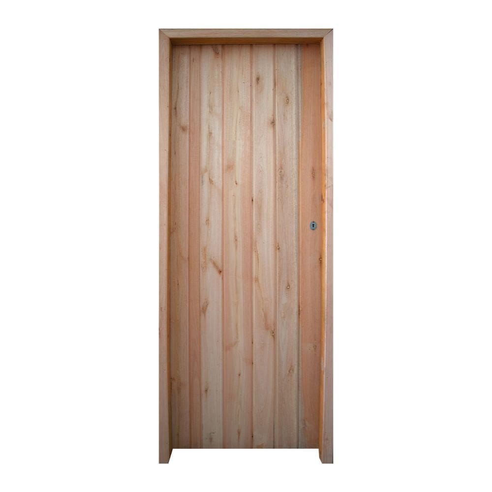 Kit Porta Calha Eucalipto 70 X 2.10 Batente Ecológico 9cm Lado Esquerdo - Rodam