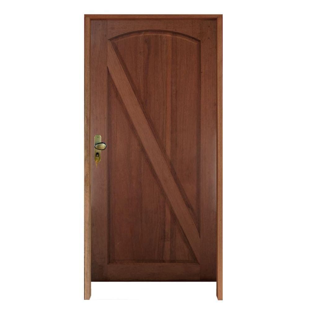 Porta Madri Angelim 82 X 2.10 Batente 14 Cm Fechadura Externa Lado Direito - Rodam