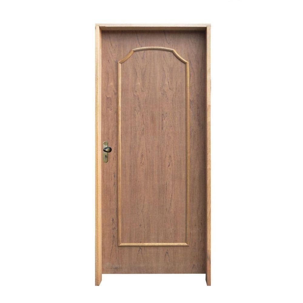Porta Pm-9 1 Lado P.imbuia 82 X 2.10 Batente Misto 14cm Fechadura Externa Lado Direito - Rodam