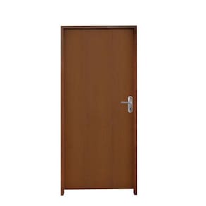 Kit Porta Lisa Padrão Imbuia 92 X 2.10 Batente Misto 11 Fechadura Comum Lado Esquerdo - Hale