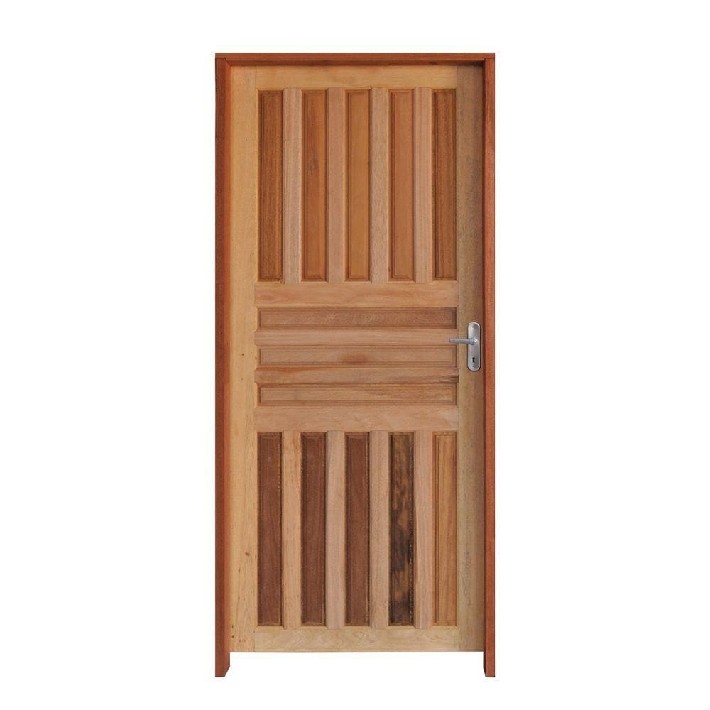 Kit Porta Americana Mista 70 X 2.10 Batente 11 Cm Fechadura Comum Lado Esquerdo - Rodam
