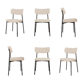 Kit com 6 Cadeiras para Sala de Jantar Mona Yescasa Areia Corriente