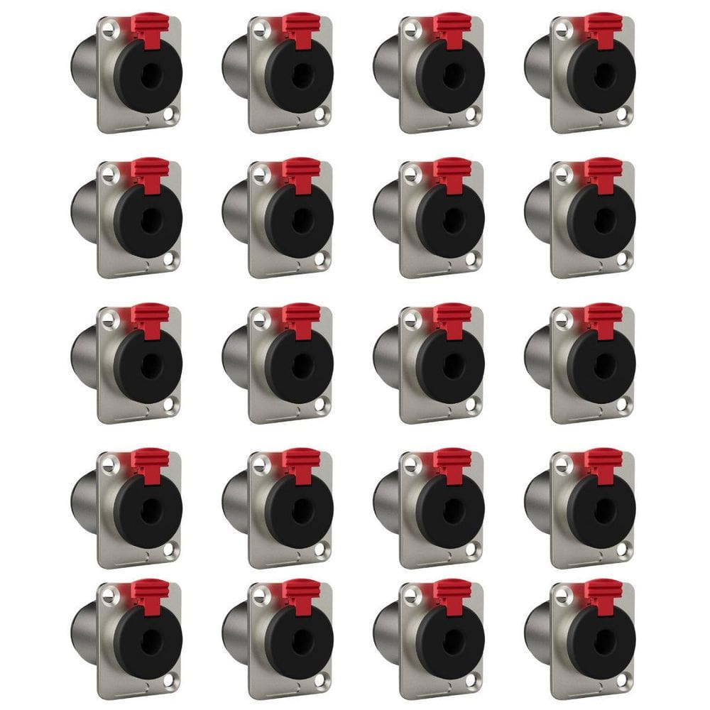 Kit 20 Conector P10 Fêmea 3 Polos Wireconex WC 195