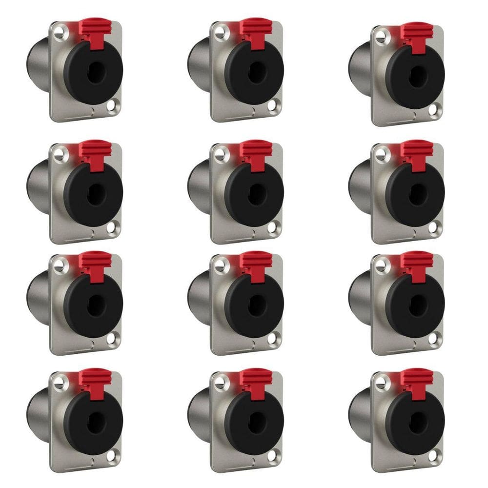 Kit 12 Conector P10 Fêmea 3 Polos Wireconex WC 195