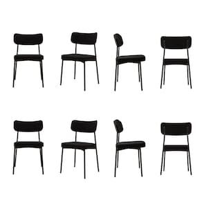 Kit com 8 Cadeiras para Sala de Jantar Mona Yescasa Preto