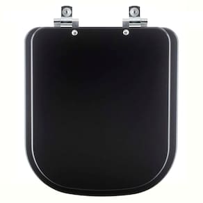 Assento Sanitário Soft Close Quadra Preto Fosco para vaso Deca