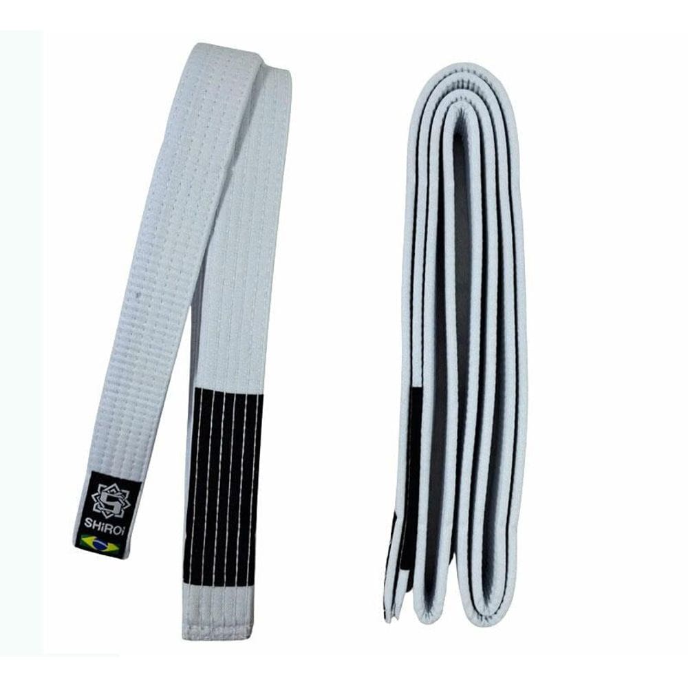 Faixa Shiroi Jiu Jitsu Padrao ponteira bco - SHIROI