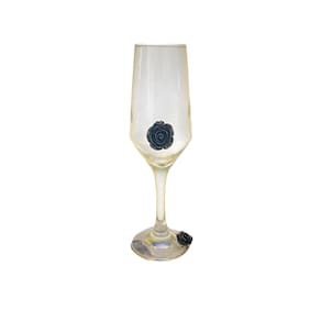 Taça Dama da Noite Rosa Negra Champagne 186ml