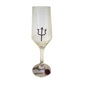 Taça Maria Mulambo com Rosa Roxa e Tridente Champagne 186ml