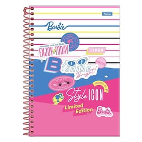 Caderno 1/4 Espiral 80Fls Barbie Style Icon Foroni
