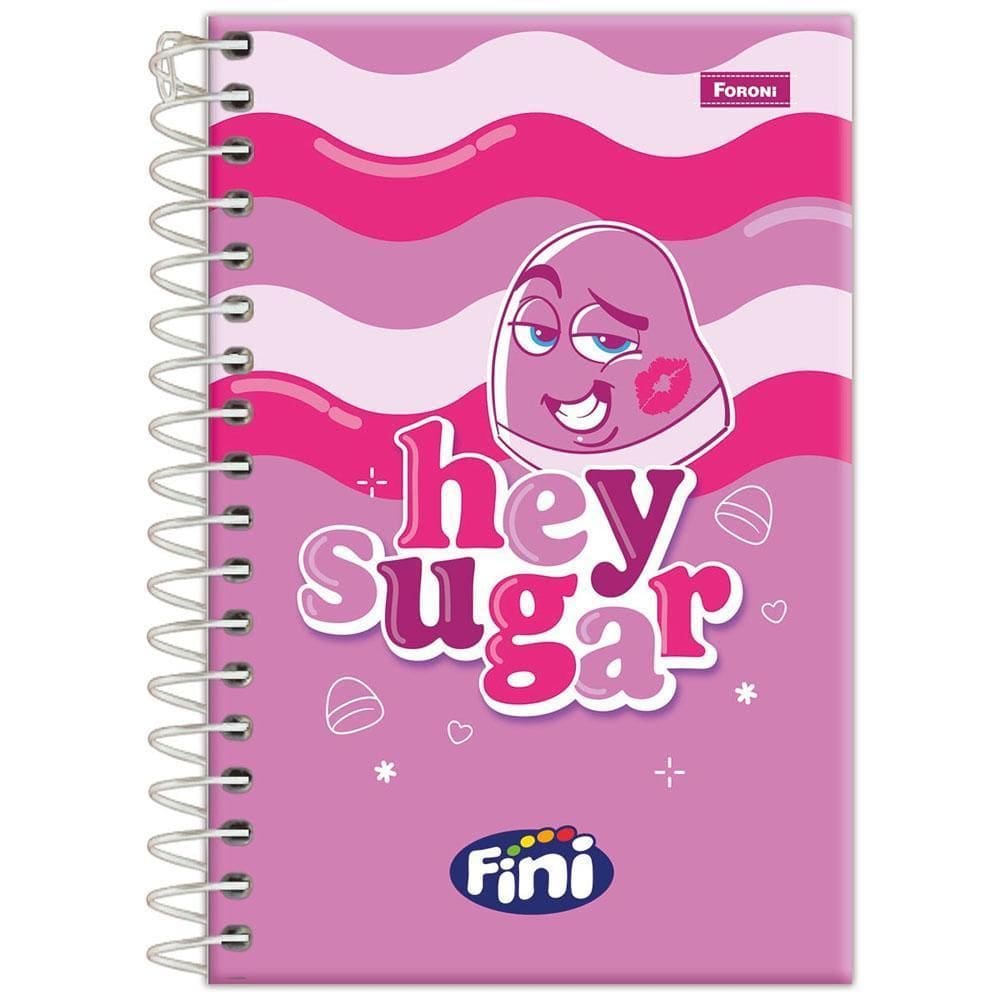 Caderno 1/4 Esp 80Fls Fini Hey Sugar Kiss Com Cheiro Foroni