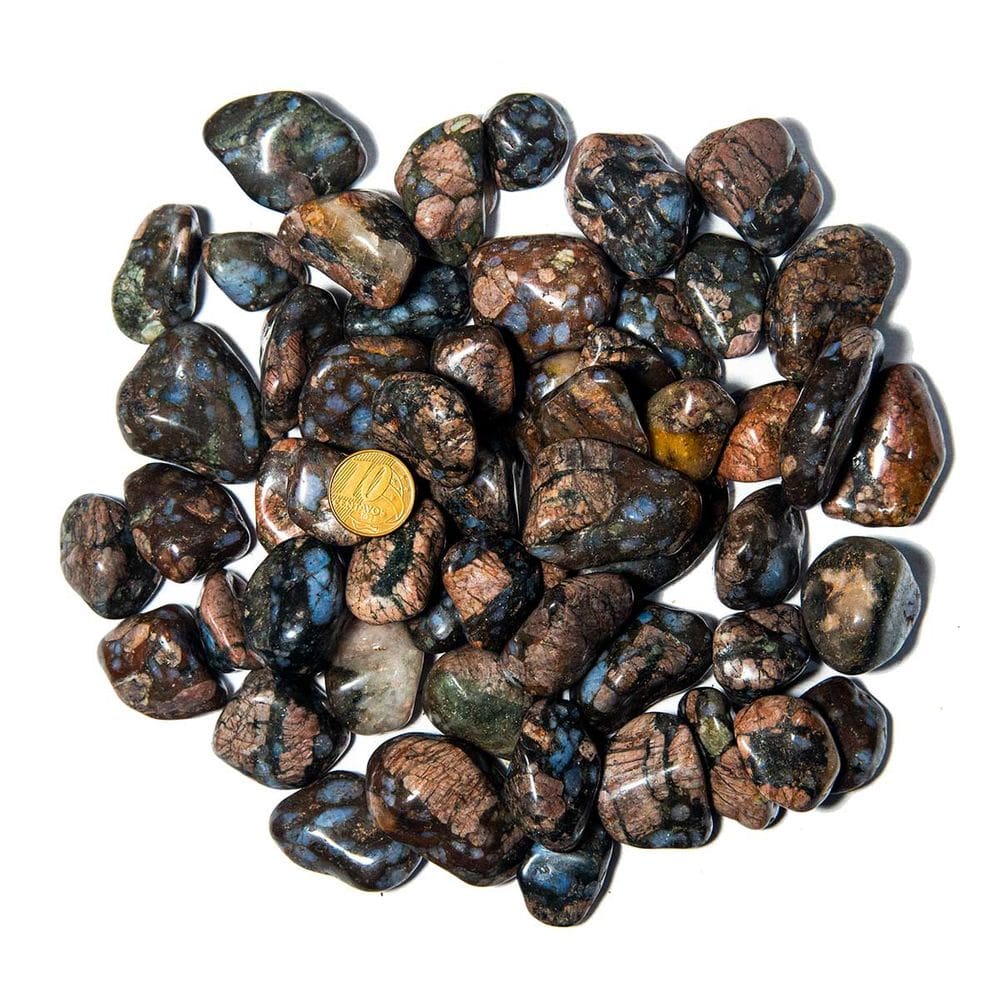 1kg Riolita Rolado Pedra Vulcânica M 20 a 35mm Tipo B